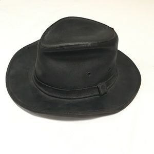 Minnetonka Leather Outback Hat Sz M Medium USA
